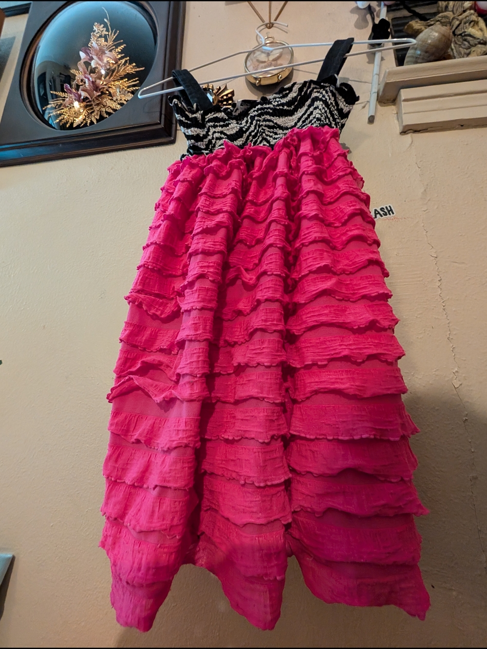Vintage Rare Editions Zebra Print Eyelash Girls Dress Size 6x Y2K Maximalist